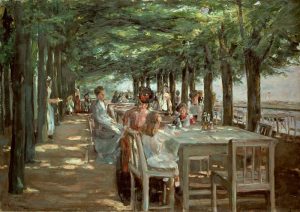 Max Liebermann „Terrasse im Restaurant Jacob in Nienstedten an der Elbe“ 100 x 70 cm
