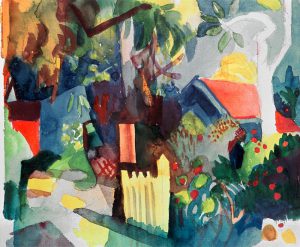 August Macke „Landschaft mit hellem Baum“ 26 x 21 cm