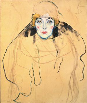 Gustav Klimt „Damenbildnis en face (Frauenkopf)“ 56 x 67 cm