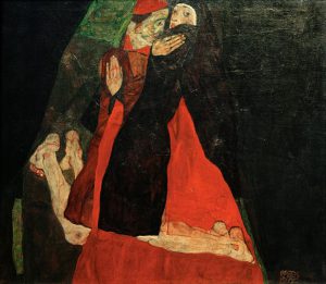 Egon Schiele „Kardinal und Nonne“ 80 x 70 cm