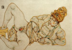 Egon Schiele „Liegende Entlößte“ 45 x 31 cm