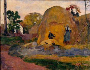 Paul Gauguin „Die gelben Heuschober oder Goldene Ernte“  93 x 74 cm