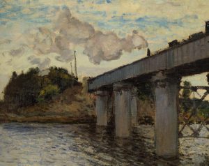 Claude Monet „Die Eisenbahnbrücke von Argenteuil“ 72 x 55 cm