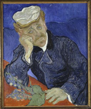 Vincent van Gogh “Bildnis Doktor Gachet mit Fingerhutzweig”. Auvers-sur-Oise 68 x 57 cm