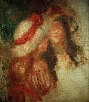 Auguste Renoir „Zwei kleine Mädchen“ 10 x 11 cm
