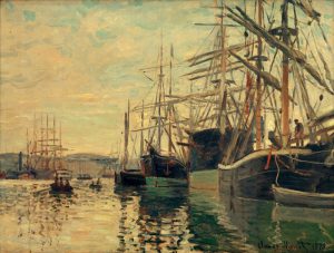 Claude Monet „Der Hafen von Rouen“ 81 x 60 cm
