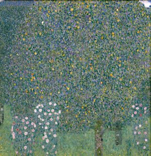 Gustav Klimt „Rosensträuche unter Bäumen“ 110 x 110 cm