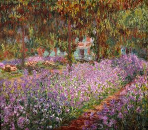 Claude Monet „Irisbeet in Monets Garten“ 92 x 81 cm