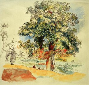 Auguste Renoir „Südliche Landschaft“ 31 x 30 cm