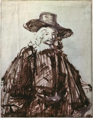 Rembrandt “Studie zu einem Herrenporträt“ 19.2 x 24.7 cm