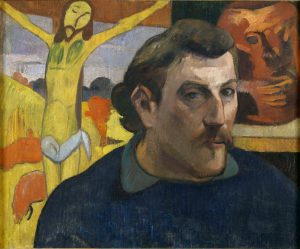 Paul Gauguin „Selbstbildnis mit dem gelben Christus“  46 x 38 cm