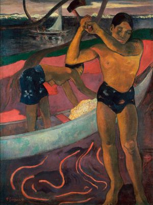 Paul Gauguin „Der Holzhacker aus Pia (Der Mann mit der Axt)“  70 x 92 cm