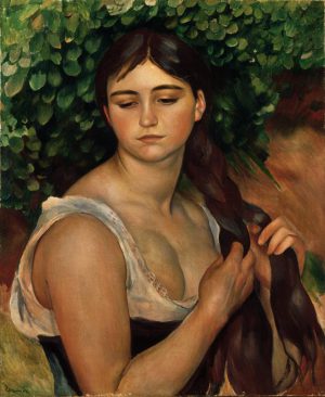 Auguste Renoir „La Natte (Portrait Suzanne Valadon)“ 47 x 56 cm