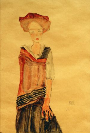 Egon Schiele „Stehendes Mädchen“ 31 x 44 cm