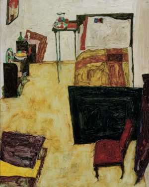 Egon Schiele „Das Zimmer des Künstlers in Neulengbach“ 32 x 40 cm