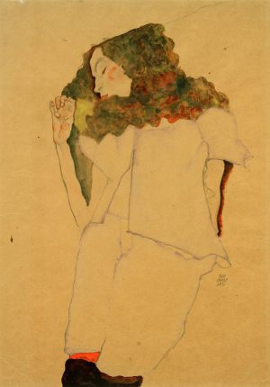 Egon Schiele „Schlafendes Mädchen“ 31 x 45 cm