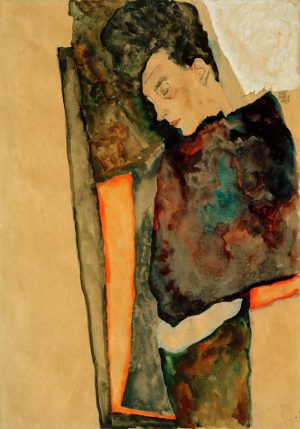 Egon Schiele „Die Mutter des Künstlers schlafend“ 45 x 32 cm