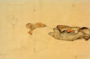 Egon Schiele „Die eine Orange war das einzige Licht“ 48 x 32 cm