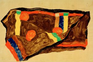 Egon Schiele „Mein Wandelweg führt über Abgründe“ 48 x 32 cm