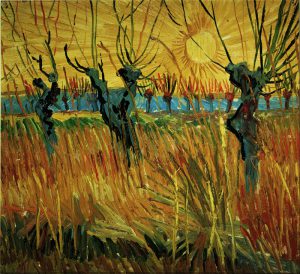 Vincent van Gogh “Weiden bei Sonnenuntergang”, 31,5 x 34,5 cm