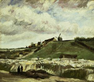 Vincent van Gogh “Blick auf Montmartre mit Steinbruch und Muehlen” 56 x 62 cm