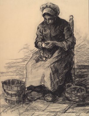 Vincent van Gogh “Kartoffelschaelerin” 46 x 35,5 cm