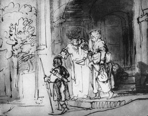 Rembrandt “Die Verstoßung der Hagar“ 23.6 x 18.5 cm
