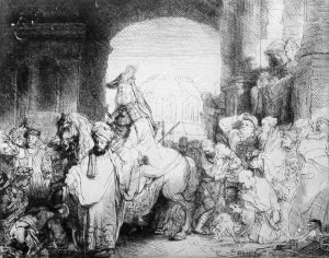 Rembrandt “Der Triumph des Mardochäus“ 21.5 x 17.4 cm