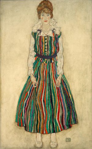 Egon Schiele „Bildnis der Frau des Künstlers stehend“ 110 x 180 cm