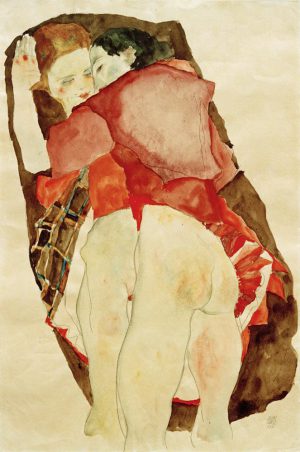 Egon Schiele „Zwei Mädchen“ 31 x 48 cm