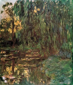 Claude Monet „Blick auf den Seerosenteich mit Weide“ 130 x 150 cm