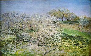 Claude Monet „Frühling. Blühende Apfelbäume“ 100 x 61 cm