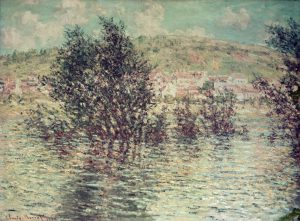 Claude Monet „Blick von Lavacourt auf Vetheuil“ 81 x 60 cm