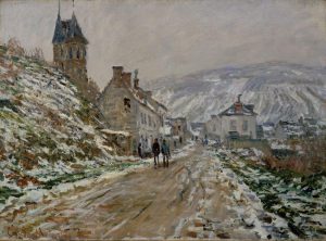 Claude Monet „Straßen nach Vetheuil im Winter“ 72 x 53 cm