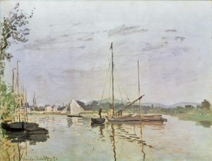 Claude Monet „Die Barke  Argenteuil“ 65 x 67 cm