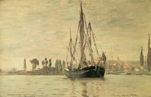 Claude Monet „Kleines Küstenschiff vor Anker“ 75 x 48 cm