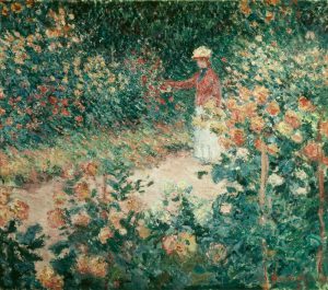 Claude Monet „Monets Garten in Giverny“ 92 x 81 cm