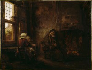 Rembrandt “Der alte Tobias und seine Frau Hanna“ 79 x 98 cm