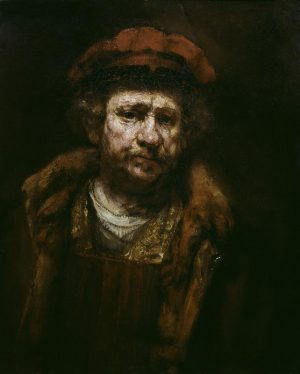 Rembrandt “Rembrandt Selbstbildnis mit roter Mütze“ 15 x 19 cm