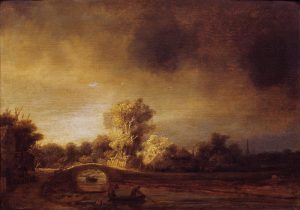 Rembrandt “Landschaft mit Steinbrücke“ 59.7 x 72.4 cm