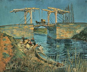 Vincent van Gogh “Die Bruecke von Langlois in Arles mit Waescherinnen” 54 x 65 cm