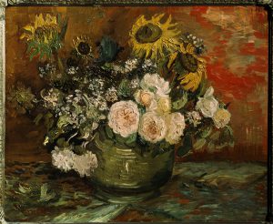 Vincent van Gogh “Rosen und Sonnenblumen”, 50 x 61 cm