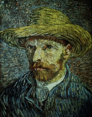 Vincent van Gogh “Selbstbildnis mit Strohhut” 40,6 x 31,8 cm