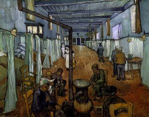 Vincent van Gogh “Schlafsaal im Hospital in Arles”. 74 x 92 cm