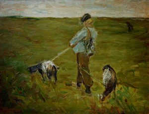 Max Liebermann „Junge mit Ziegen“ 59 x 46 cm