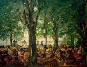 Max Liebermann „Gartenlokal an der Havel unter Bäumen (‘Schildhorn’)“ 49 x 39 cm