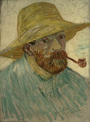Vincent van Gogh “Selbstbildnis mit Strohhut” 42 x 30 cm