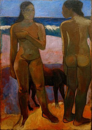 Paul Gauguin „Zwei Tahitianerinnen am Strand“  64 x 91 cm