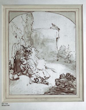 Rembrandt “Jonas an den Mauern von Ninive“ 45 x 38.7 cm