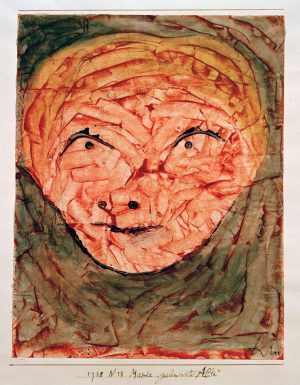 Paul Klee „Maske “geschminkte Alte”“ 21 x 27 cm